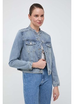 Armani Exchange kurtka jeansowa damska kolor niebieski przejściowa 3DYB60 Y14BZ ze sklepu ANSWEAR.com w kategorii Kurtki damskie - zdjęcie 166625085
