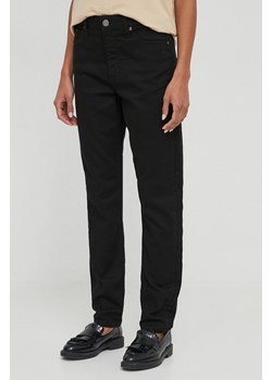 Calvin Klein jeansy damskie kolor czarny ze sklepu ANSWEAR.com w kategorii Jeansy damskie - zdjęcie 166625236