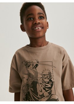 Reserved - T-shirt Naruto - jasnoszary ze sklepu Reserved w kategorii T-shirty chłopięce - zdjęcie 166628127