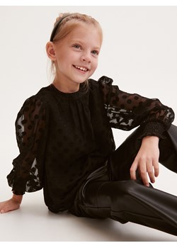 Reserved - Bluzka w grochy - czarny ze sklepu Reserved w kategorii Bluzki dziewczęce - zdjęcie 166628209