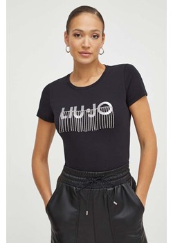 Liu Jo t-shirt damski kolor czarny ze sklepu ANSWEAR.com w kategorii Bluzki damskie - zdjęcie 166632755