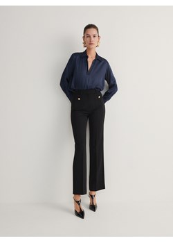 Reserved - Spodnie z ozdobnymi kieszeniami - czarny ze sklepu Reserved w kategorii Spodnie damskie - zdjęcie 166641248