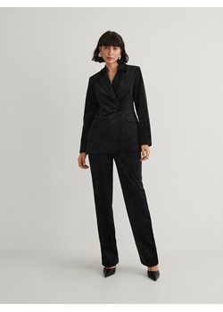 Reserved - Welwetowe spodnie - czarny ze sklepu Reserved w kategorii Spodnie damskie - zdjęcie 166641265