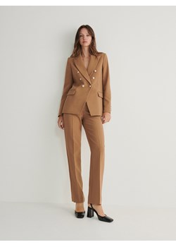 Reserved - Spodnie z kantem - brązowy ze sklepu Reserved w kategorii Spodnie damskie - zdjęcie 166641269