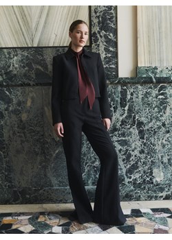 Reserved - Spodnie flare z przeszyciami - czarny ze sklepu Reserved w kategorii Spodnie damskie - zdjęcie 166641318