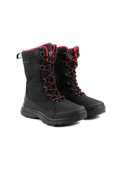 Wysokie buty zimowe, śniegowce damskie DK TECH SoftShell 2105, czarno-czerwone ze sklepu ulubioneobuwie w kategorii Śniegowce damskie - zdjęcie 166641666
