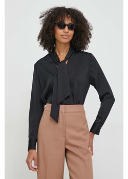 Calvin Klein bluzka damska kolor czarny gładka ze sklepu ANSWEAR.com w kategorii Bluzki damskie - zdjęcie 166642548