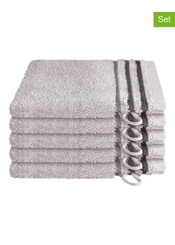 Schiesser Myjki (5 szt.) "Skyline" w kolorze jasnoszarym ze sklepu Limango Polska w kategorii Ręczniki - zdjęcie 166642725