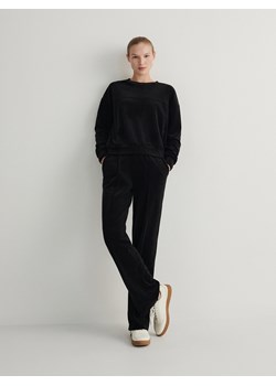 Reserved - Welurowe spodnie - czarny ze sklepu Reserved w kategorii Spodnie damskie - zdjęcie 166650429
