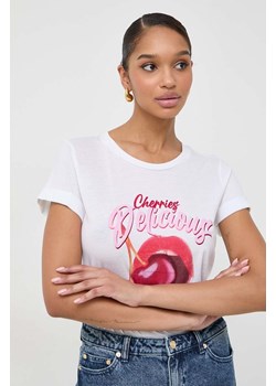 Guess t-shirt damski kolor biały ze sklepu ANSWEAR.com w kategorii Bluzki damskie - zdjęcie 166664405