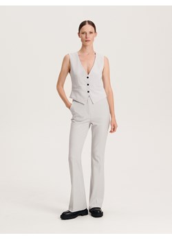 Reserved - Spodnie flare - jasnoszary ze sklepu Reserved w kategorii Spodnie damskie - zdjęcie 166672598
