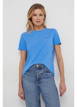 Tommy Hilfiger t-shirt damski kolor niebieski WW0WW37877 ze sklepu ANSWEAR.com w kategorii Bluzki damskie - zdjęcie 166682438