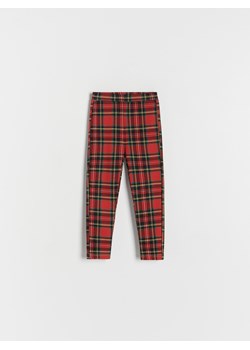Reserved - Legginsy w kratę - czerwony ze sklepu Reserved w kategorii Spodnie i półśpiochy - zdjęcie 166683446
