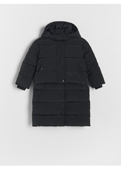 Reserved - Płaszcz z odpinanym dołem - czarny ze sklepu Reserved w kategorii Płaszcze dziewczęce - zdjęcie 166683628
