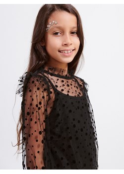 Reserved - Dwuwarstwowa bluzka - czarny ze sklepu Reserved w kategorii Bluzki dziewczęce - zdjęcie 166684225