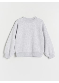Reserved - Bawełniana bluza z napisem - jasnoszary ze sklepu Reserved w kategorii Bluzy dziewczęce - zdjęcie 166684509