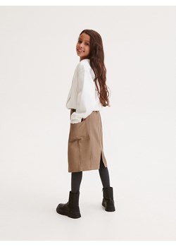 Reserved - Spódnica z wiązaniem - oliwkowy ze sklepu Reserved w kategorii Spódnice dziewczęce - zdjęcie 166688619