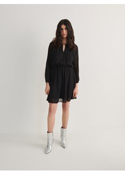 Reserved - Sukienka z metalicznymi detalami - czarny ze sklepu Reserved w kategorii Sukienki - zdjęcie 166689136