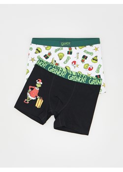 Reserved - Świąteczne bokserki Grinch 2 pack - biały ze sklepu Reserved w kategorii Majtki dziecięce - zdjęcie 166689175