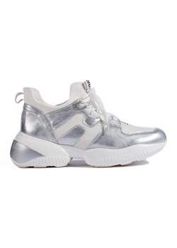 Weide Biało-srebrne Sneakersy białe srebrny ze sklepu ButyModne.pl w kategorii Buty sportowe damskie - zdjęcie 166693808