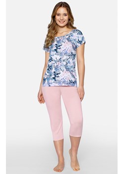 Wiskozowa piżama damska z krótkim rękawem Primavera, Kolor różowo-niebieski, Rozmiar S, Babella ze sklepu Primodo w kategorii Piżamy damskie - zdjęcie 166694937