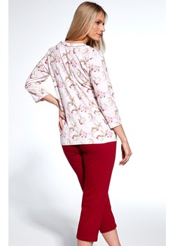 Bawełniana piżama damska 481/360 Adele, Kolor czerwono-różowy, Rozmiar M, Cornette ze sklepu Primodo w kategorii Piżamy damskie - zdjęcie 166695039
