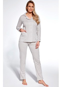 Bawełniana piżama damska 482/364 Ella, Kolor ecru-wzór, Rozmiar S, Cornette ze sklepu Primodo w kategorii Piżamy damskie - zdjęcie 166695048