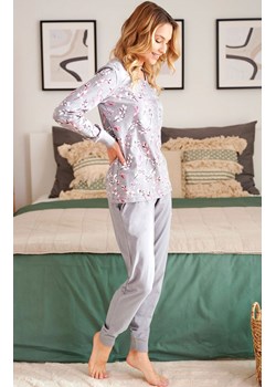 Doctor Nap piżama damska zapinana na napy PM.5274, Kolor szary-wzór, Rozmiar L, Doctor Nap ze sklepu Primodo w kategorii Piżamy damskie - zdjęcie 166695548