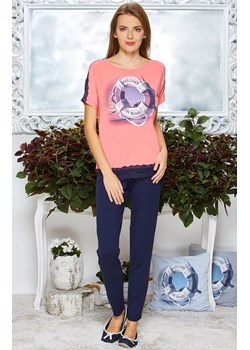 Bluzka piżamowa 56/2-5/614/A62, Kolor różowy, Rozmiar M, Miss Fabio ze sklepu Primodo w kategorii Piżamy damskie - zdjęcie 166695888