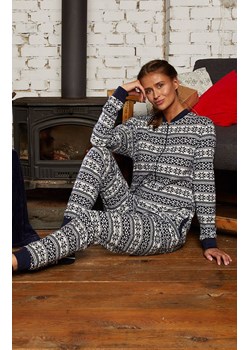 Kombinezon damski w norweski wzór piżama jednoczęściowa Alaska, Kolor granatowy-wzór, Rozmiar L, Italian Fashion ze sklepu Primodo w kategorii Piżamy damskie - zdjęcie 166696046