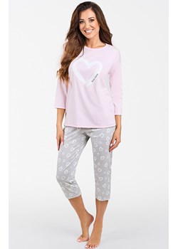Bawełniana piżama damska 3/4 Noelia, Kolor różowo-szary, Rozmiar S, Italian Fashion ze sklepu Primodo w kategorii Piżamy damskie - zdjęcie 166696758