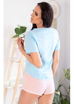 Bawełniana piżama damska Cute Flamant 0304, Kolor niebieski, Rozmiar S/M, LivCo Corsetti Fashion ze sklepu Primodo w kategorii Piżamy damskie - zdjęcie 166697118