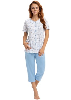 Luna bawełniana piżama damska niebieska biała 476, Kolor niebiesko-biały, Rozmiar L, Luna ze sklepu Primodo w kategorii Piżamy damskie - zdjęcie 166697297