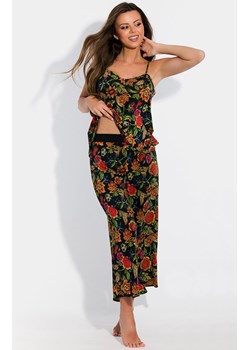 Piżama damska z motywem kwiatowym Vigo, Kolor czarny melanż, Rozmiar M, Mediolano ze sklepu Primodo w kategorii Piżamy damskie - zdjęcie 166697356