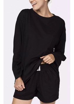 Bawełniana piżama damska z długim rękawem czarna Joy, Kolor czarny, Rozmiar L, Mona ze sklepu Primodo w kategorii Piżamy damskie - zdjęcie 166697429