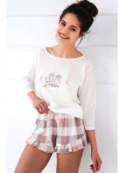 Sensis bawełniana piżama damska Dream 3/4, Kolor śmietankowy, Rozmiar S, SENSIS ze sklepu Primodo w kategorii Piżamy damskie - zdjęcie 166697728