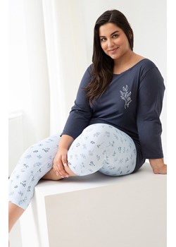 Bawełniana piżama damska Plus Size Magnolia 3012, Kolor granatowo-błękitny, Rozmiar XXL, Taro ze sklepu Primodo w kategorii Piżamy damskie - zdjęcie 166697928