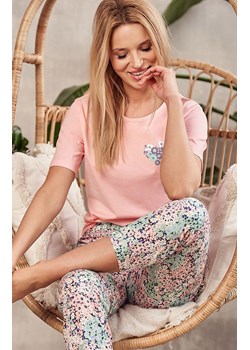 Taro Spodnie piżamowe w kwiatowy wzór Spring 2962, Kolor zielono-różowy, Rozmiar S, Taro ze sklepu Primodo w kategorii Piżamy damskie - zdjęcie 166698009