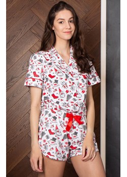 Piżama świąteczna Best Wishes, Kolor biało-czerwony, Rozmiar S, Momenti per me ze sklepu Primodo w kategorii Piżamy damskie - zdjęcie 166698088