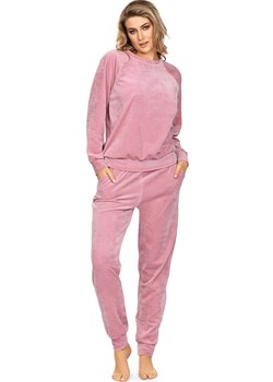 Bawełniany dres Dayna w kolorze pudrowego różu, Kolor róż pudrowy, Rozmiar S, Wies-MANN ze sklepu Primodo w kategorii Piżamy damskie - zdjęcie 166698338
