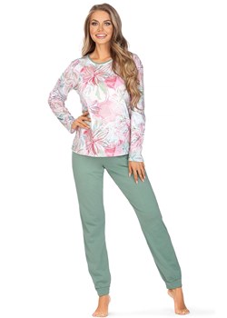 Gala zielona wzorzysta piżama z długimi rękawami i nogawkami, Kolor zielony-wzór, Rozmiar S, Wies-MANN ze sklepu Primodo w kategorii Piżamy damskie - zdjęcie 166698345