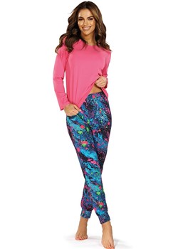 Piżama damska na długi rękaw i z długą nogawką 010, Kolor różowy-wzór, Rozmiar S, Wies-MANN ze sklepu Primodo w kategorii Piżamy damskie - zdjęcie 166698356