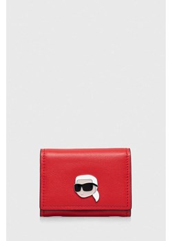 Karl Lagerfeld portfel skórzany damski kolor czerwony ze sklepu ANSWEAR.com w kategorii Portfele damskie - zdjęcie 166760829