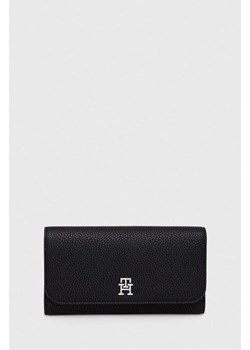 Tommy Hilfiger portfel damski kolor czarny ze sklepu ANSWEAR.com w kategorii Portfele damskie - zdjęcie 166763007