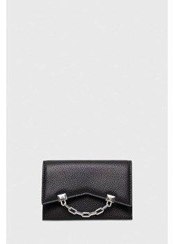 Karl Lagerfeld portfel skórzany kolor czarny ze sklepu ANSWEAR.com w kategorii Portfele damskie - zdjęcie 166764716