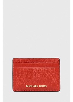 MICHAEL Michael Kors etui na karty skórzane kolor bordowy ze sklepu ANSWEAR.com w kategorii Portfele damskie - zdjęcie 166765205