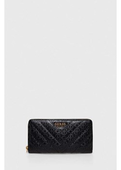 Guess portfel JANIA damski kolor czarny SWGA91 99630 ze sklepu ANSWEAR.com w kategorii Portfele damskie - zdjęcie 166767626