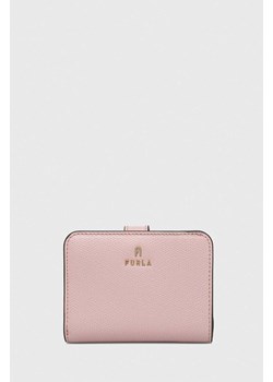 Furla portfel skórzany damski kolor różowy ze sklepu ANSWEAR.com w kategorii Portfele damskie - zdjęcie 166767818