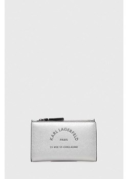 Karl Lagerfeld portfel damski kolor srebrny ze sklepu ANSWEAR.com w kategorii Portfele damskie - zdjęcie 166767896