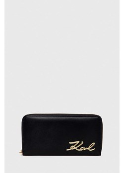 Karl Lagerfeld portfel damski kolor czarny ze sklepu ANSWEAR.com w kategorii Portfele damskie - zdjęcie 166767935